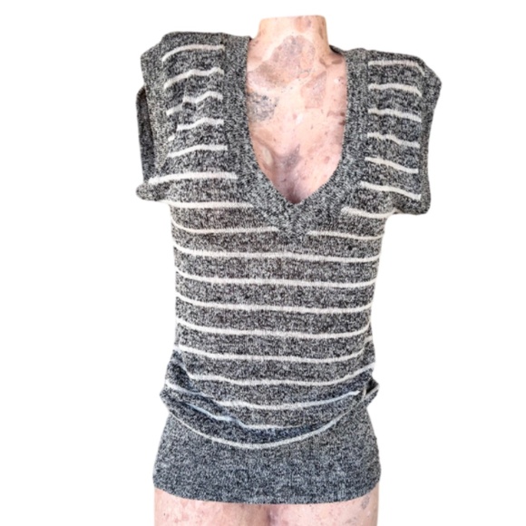 Crochet Knit Sweater Horizontal Stripes - Picture 5 of 10